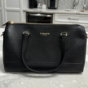Coach Mini Black Leather Satchel Bag